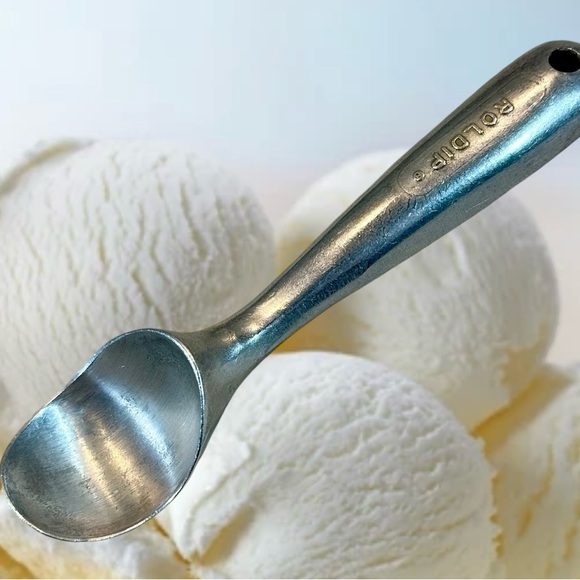Vintage Nuroll Roldip Aluminum Ice Cream Scoop Gray 1920s-40s Classic Design - Picture 11 of 11